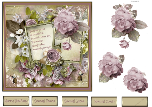 Flowers in bloom 7x7 card