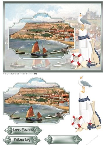 Sailing in Whitby A5 card