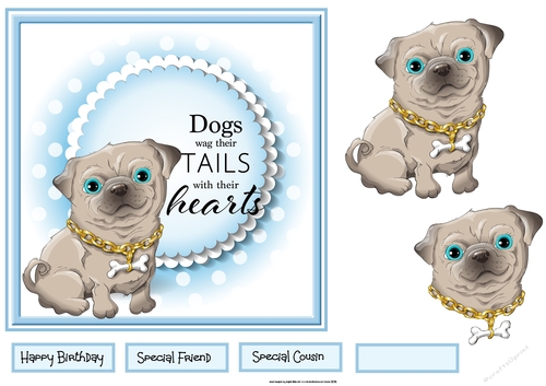 Doggy wag tails 7x7 card