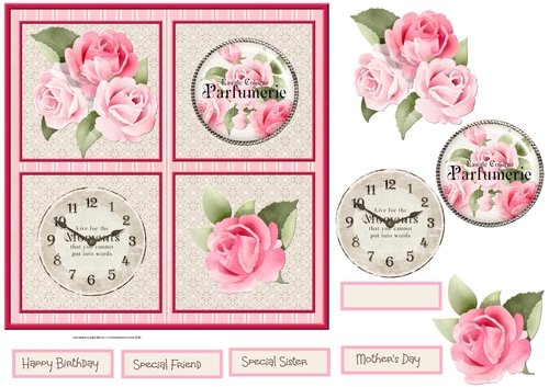 Rose purfume 7x7 card