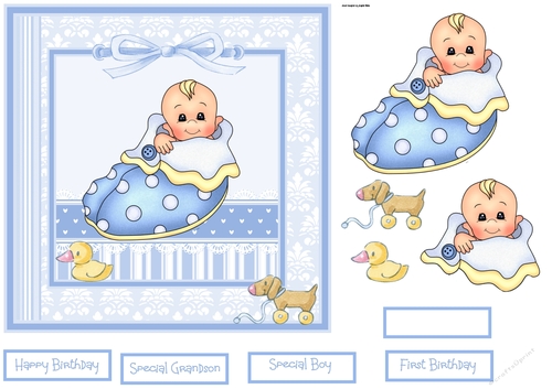 Slipper baby boy 7x7