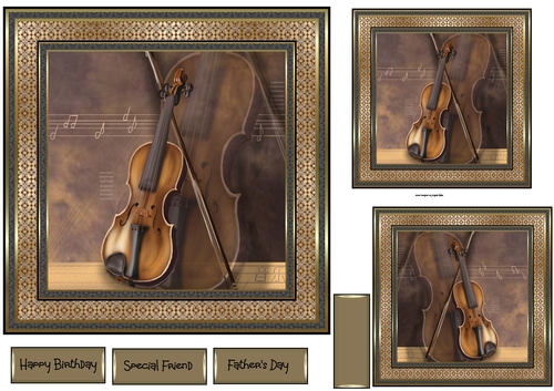 The Violin 7x7 card