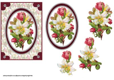 Vintage Look Flowers and Hearts