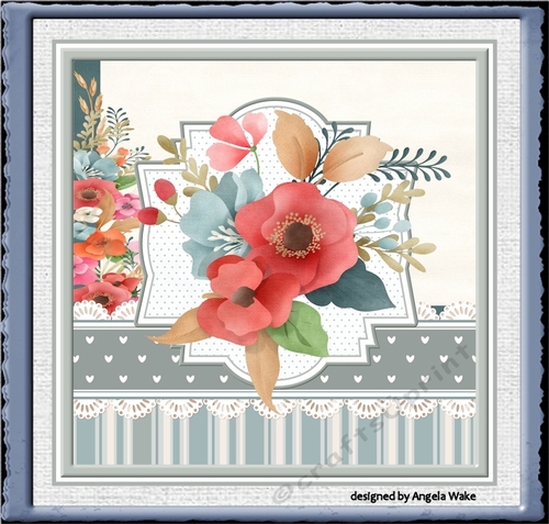 Countryside flowers 7x7 card