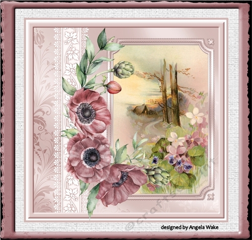 House up the hill 7x7 card