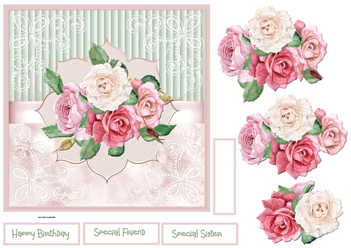 Rose cluster 7x7 card