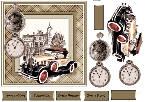 Drive in the city 7x7 card