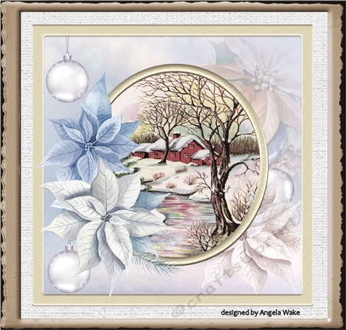 House by the river 7x7 card
