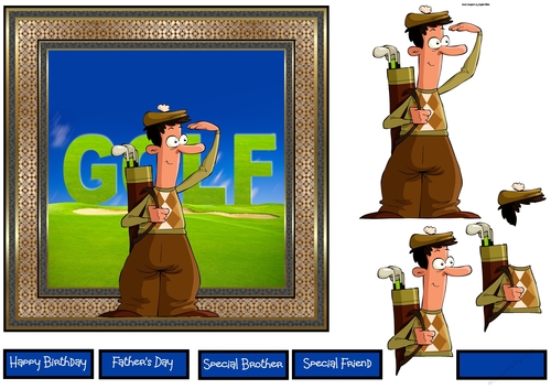 A game of golf 7x7 card