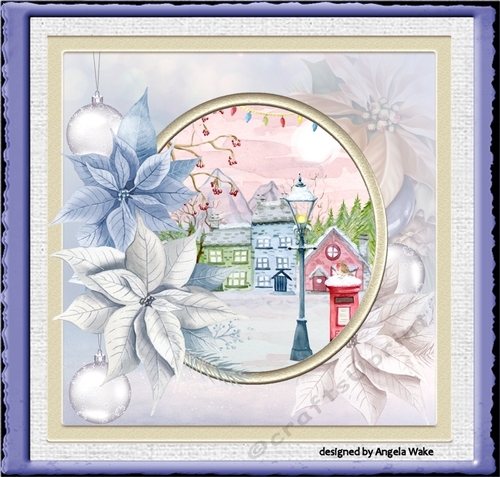 Christmas village 7x7 card
