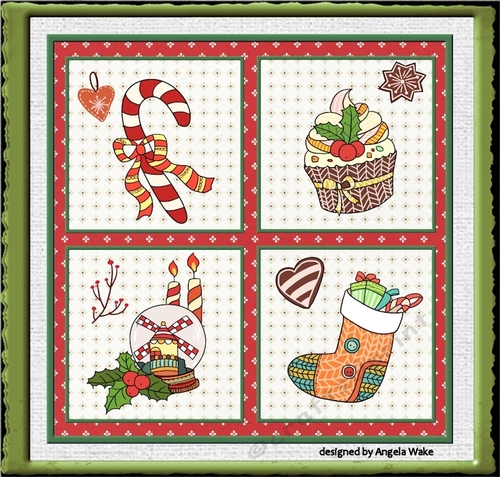 Christmas decorations 7x7 card