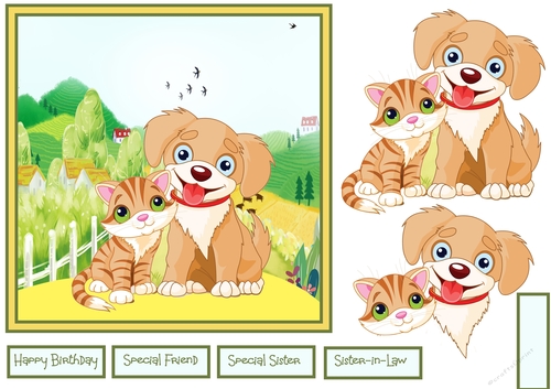 Animal friends 7x7 card