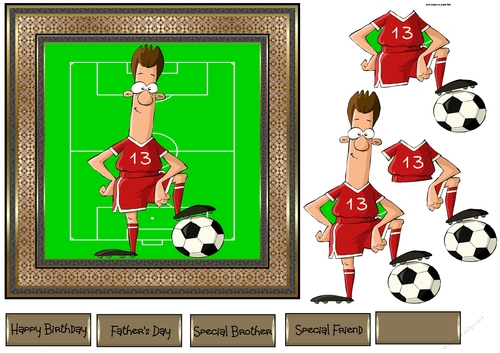 Football game 7x7 card