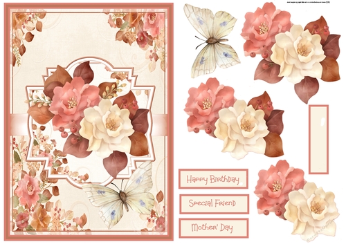 Rose bliss A5 card