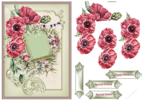 Anemones A5 card