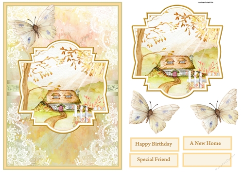 house in the country A5 card