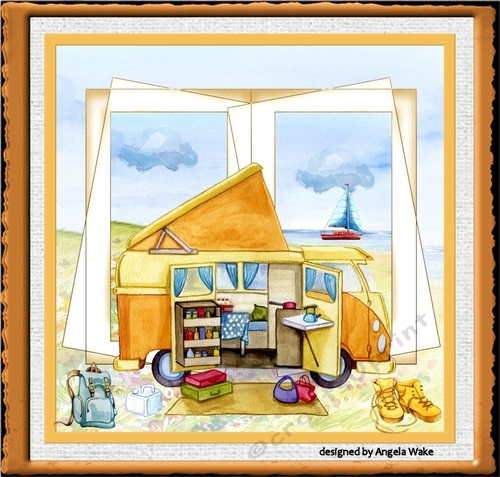 Happy Campers 7x7 card