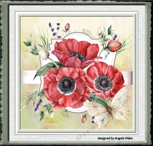 Anemone flowers 7x7 card