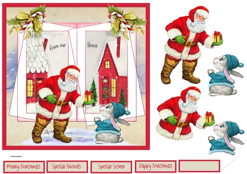 Santas gift 7x7 card