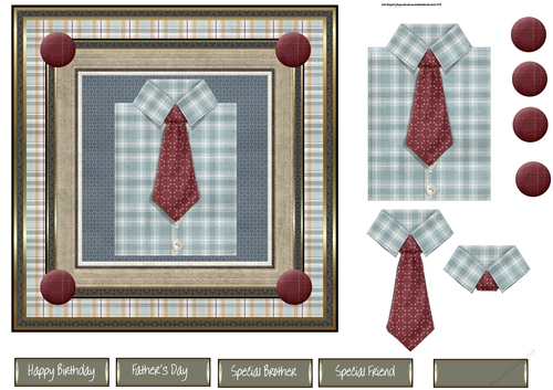 Shirt and tie choice 7x7 card
