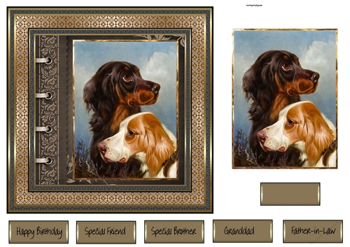 Setter dogs 7x7 card