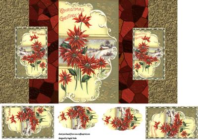 Christmas Flowers and Stained Glass