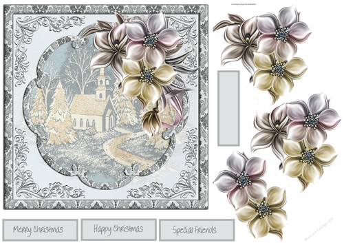 Christmas eve service 7x7 card