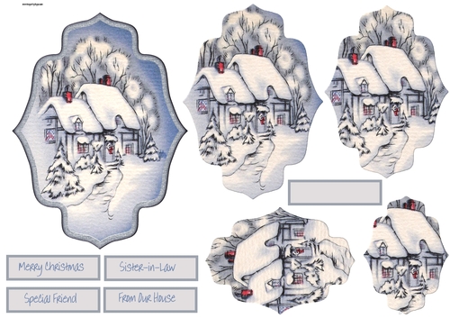 Winter magic shaped topper with pyramid layers