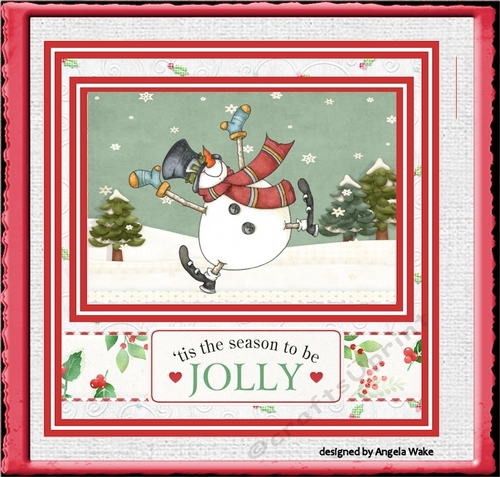 Fal lal lal snowman 7x5x7x5 card