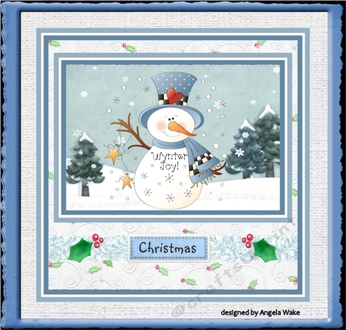 Snowman winter joy 7x5x7x5 card