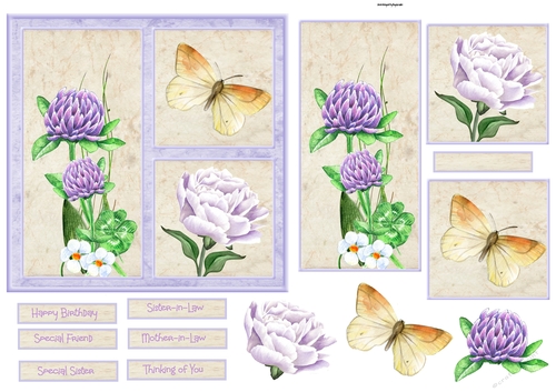 Clover and rose 6x6 card