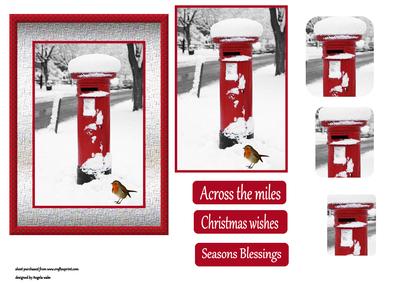 Christmas Postbox in the Snow