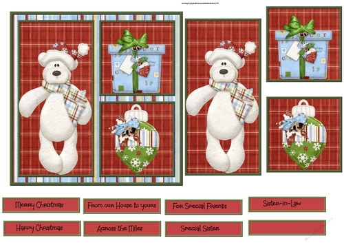 Bearly Christmas 6x6 card
