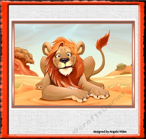 Lion King of the jungle A5 card