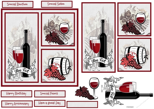 Red wine festival 6x6 card