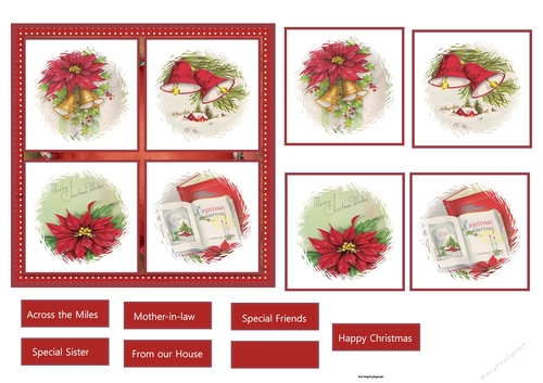 Vintage Christmas 6x6 card