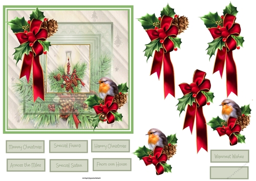 Christmas lamp 6x6 card