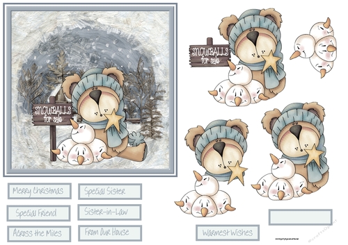 Selling snowballs 6x6 card