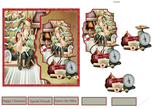 A vintage Christmas 6x6 card