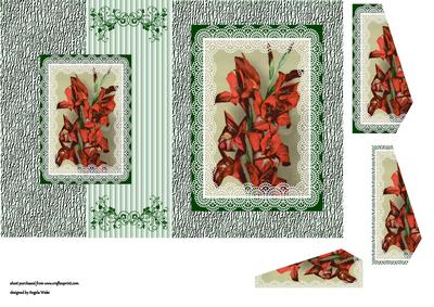Red Lupins in Lace