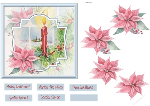 Candles in the window 6x6 card