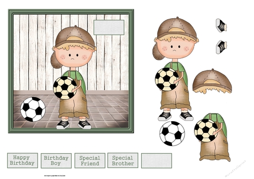 A game of football 6x6 card