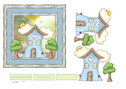 A New home 6x6 card