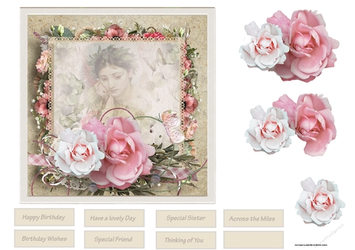A rose memory 6x6 card
