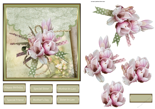 lovely flowers 6x6 card