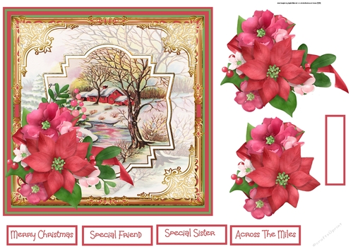Vintage and festive 7x7 card