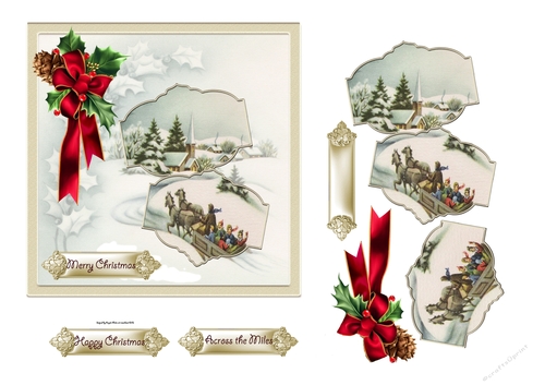 Sleigh ride 6x6 card