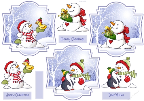 Snowman collection toppers