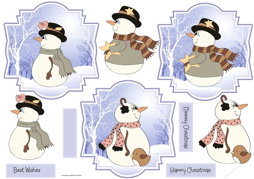Snowman collection 2 toppers