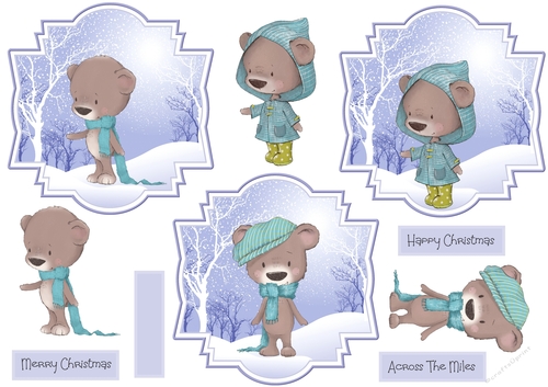 Winter snow bears toppers